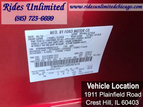 Used 2011 Ford Flex Limited w/ Rapid Spec Order Code AWD/4WD image 23