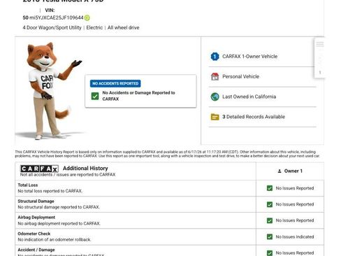 Used 2018 Tesla Model X 100D AWD/4WD image 2