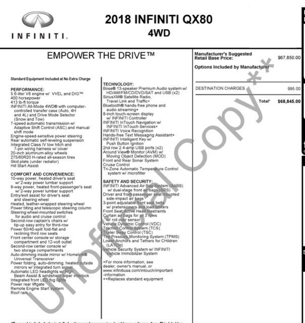 Used 2018 INFINITI QX80 4WD image 40