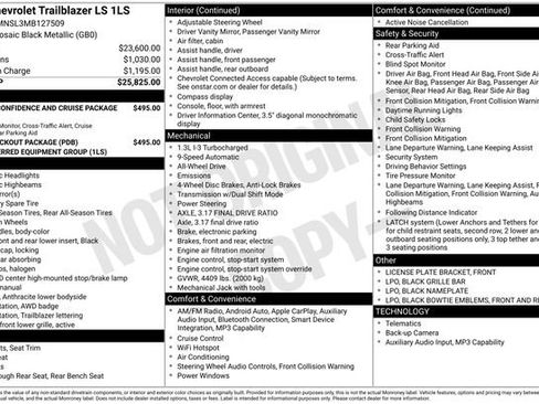 Used 2021 Chevrolet TrailBlazer LS w/ LPO, Blackout Package AWD/4WD image 30