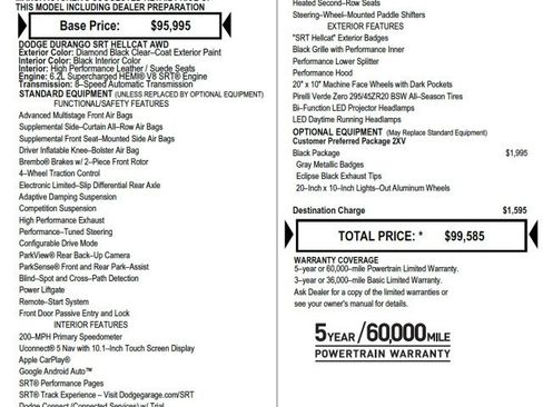 Used 2024 Dodge Durango SRT Hellcat w/ Black Package image 2