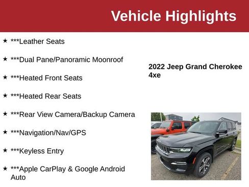 Used 2022 Jeep Grand Cherokee Limited 4xe AWD/4WD image 10