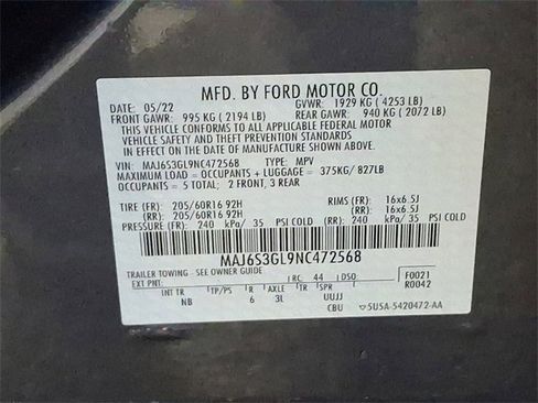 Used 2022 Ford EcoSport SE w/ SE Convenience Package image 27