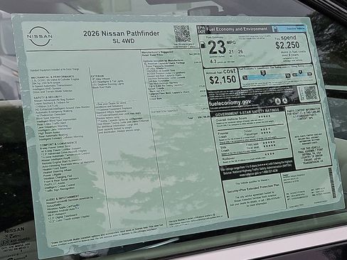 New 2026 Nissan Pathfinder SL w/ SL Premium Package AWD/4WD image 14