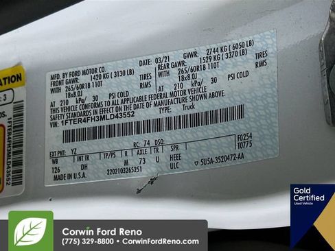 Certified 2021 Ford Ranger Lariat w/ Trailer Tow Package AWD/4WD image 35