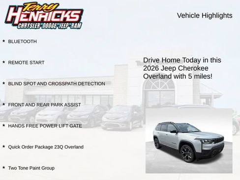 New 2026 Jeep Cherokee Overland AWD/4WD image 4