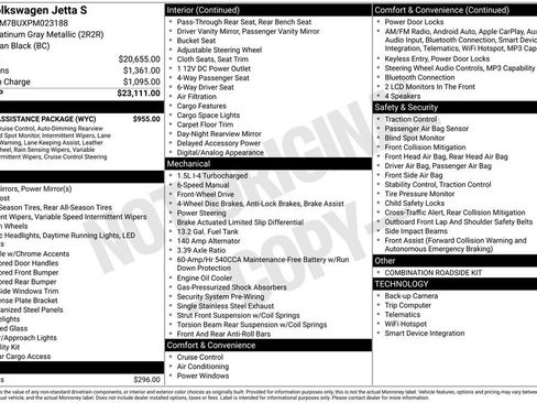 Used 2023 Volkswagen Jetta S w/ Driver Assistance Package FWD image 3
