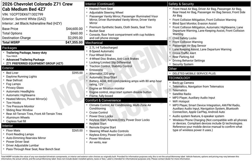 New 2026 Chevrolet Colorado Z71 AWD/4WD image 9