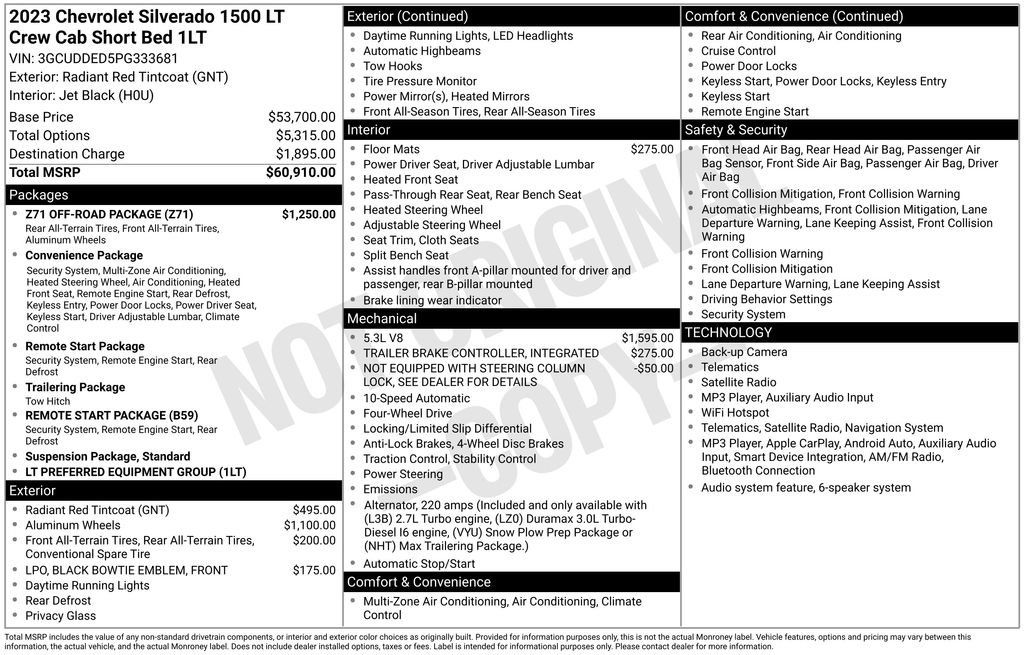 Certified 2023 Chevrolet Silverado 1500 LT w/ Z71 Off-Road Package AWD/4WD image 2