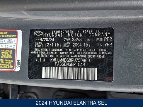 Certified 2024 Hyundai Elantra SEL image 28