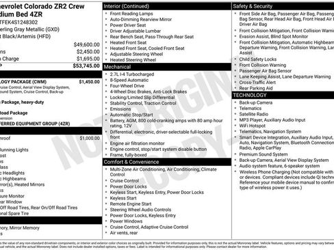 Used 2025 Chevrolet Colorado ZR2 w/ Technology Package AWD/4WD image 27