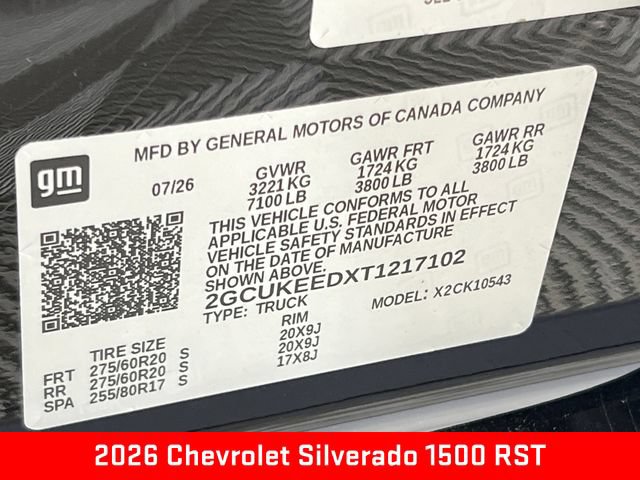 New 2026 Chevrolet Silverado 1500 RST w/ Safety Package AWD/4WD image 29