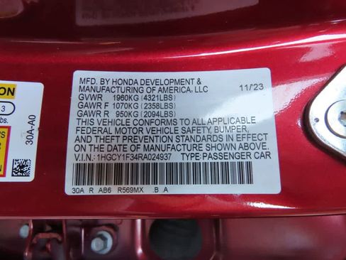 Certified 2024 Honda Accord EX image 25