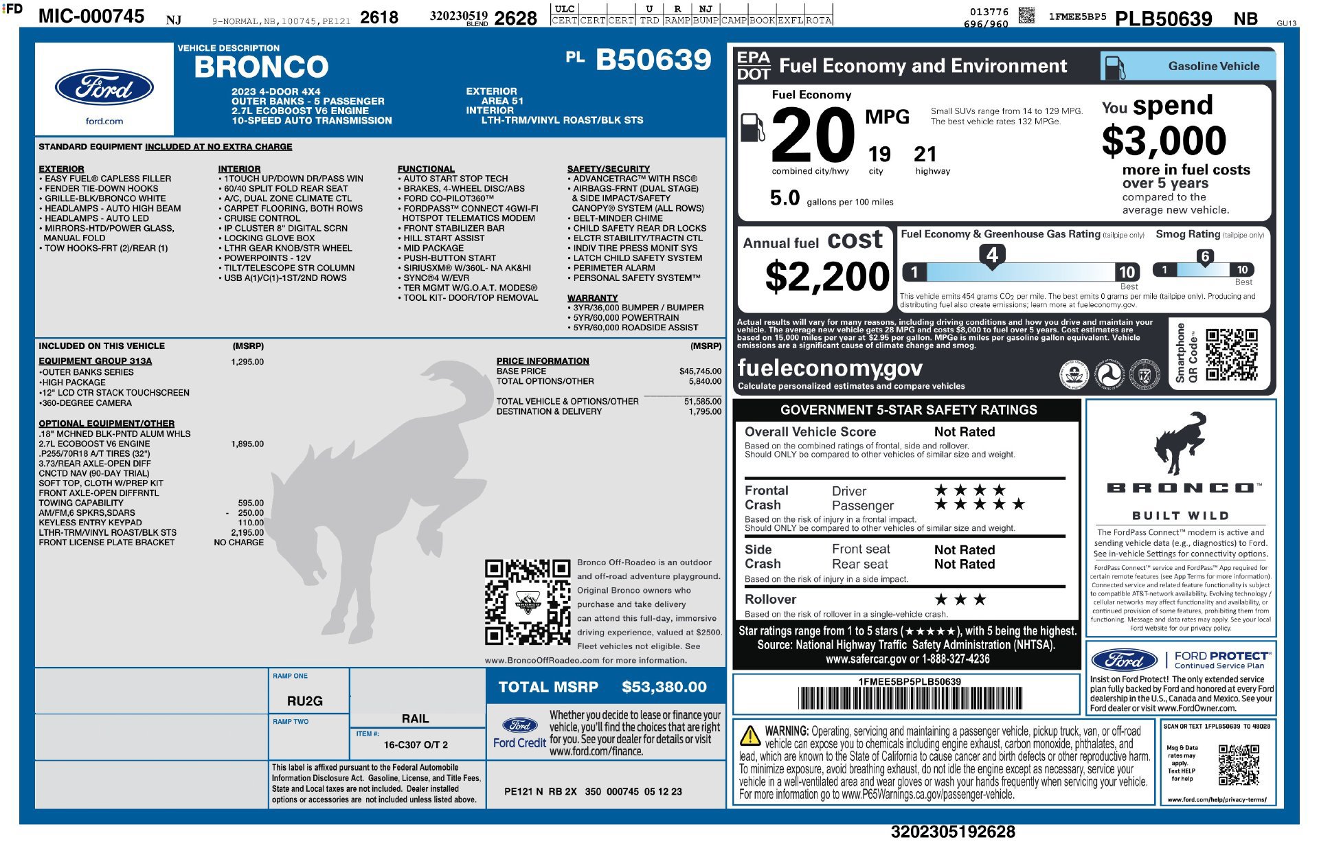 Used 2023 Ford Bronco Outer Banks AWD/4WD image 88