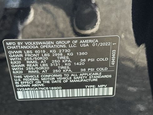 Used 2022 Volkswagen Atlas SEL R-Line AWD/4WD image 33