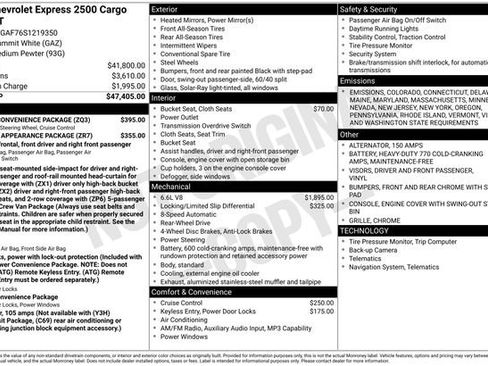 New 2025 Chevrolet Express 2500 Work Van w/ Driver Convenience Package image 4