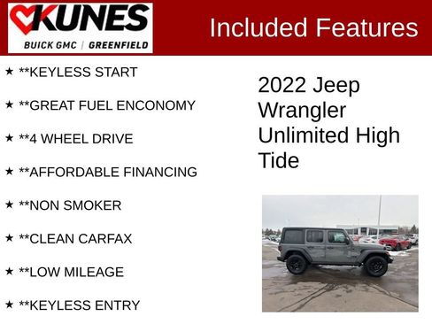 Used 2022 Jeep Wrangler Unlimited Sport image 3