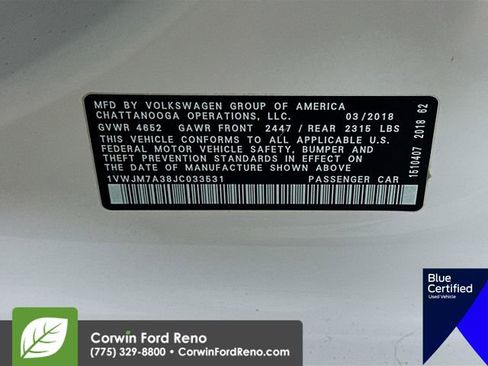 Used 2018 Volkswagen Passat 3.6 image 35