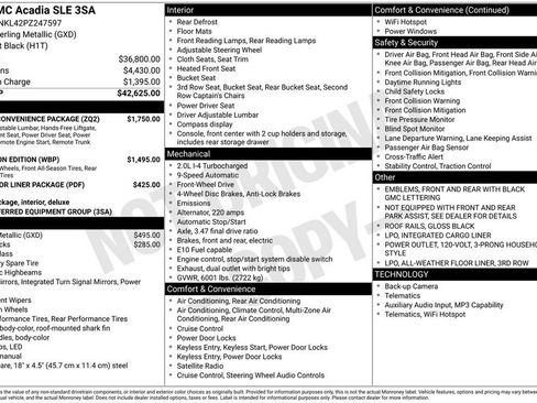 Used 2023 GMC Acadia SLE w/ Driver Convenience Package image 11