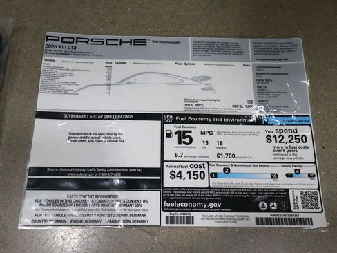 Used 2026 Porsche 911 GT3 w/ Weissach Package image 47