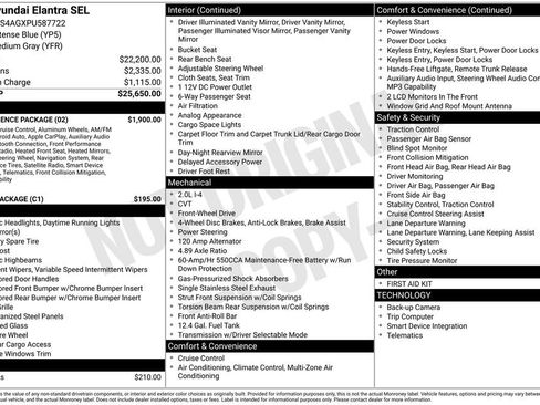 Certified 2023 Hyundai Elantra SEL w/ Convenience Package FWD image 7