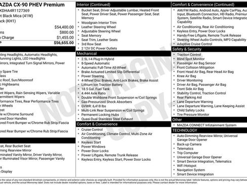 Used 2024 MAZDA CX-90 Plug-In Hybrid w/ Premium Pkg image 3