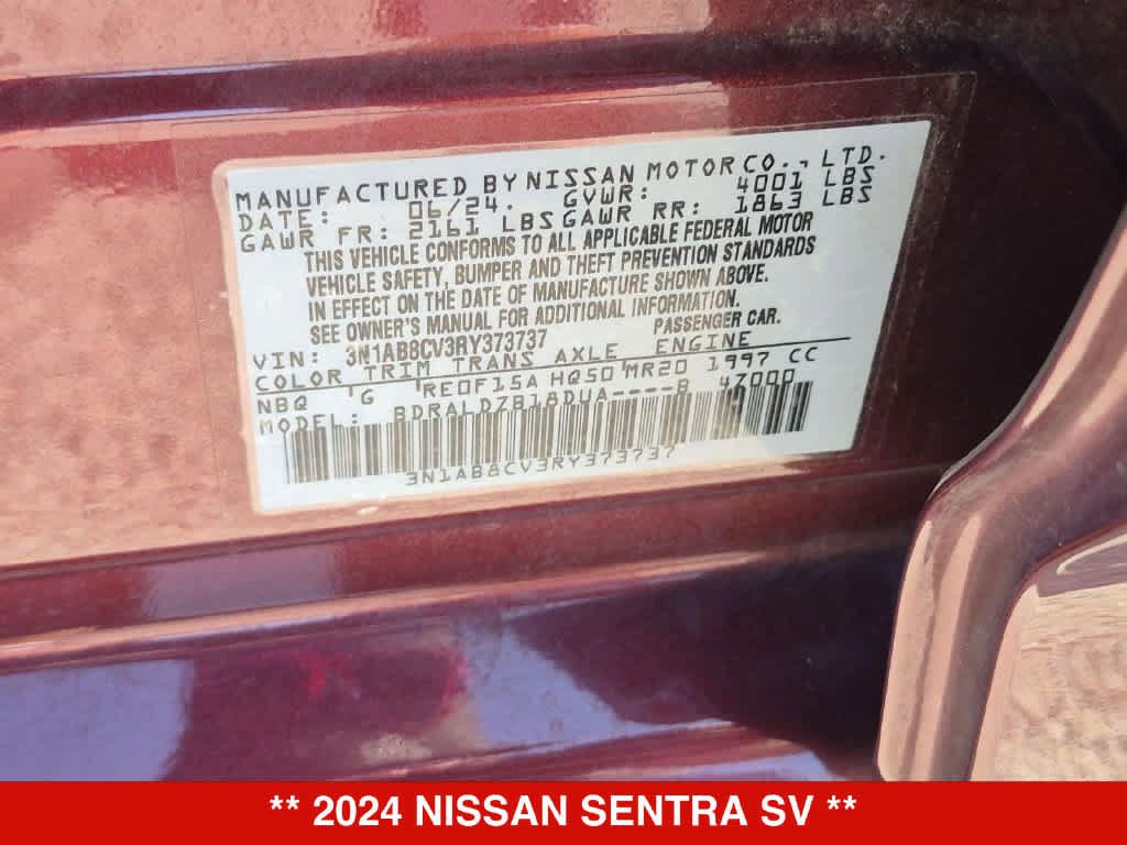 Used 2024 Nissan Sentra SV FWD image 34