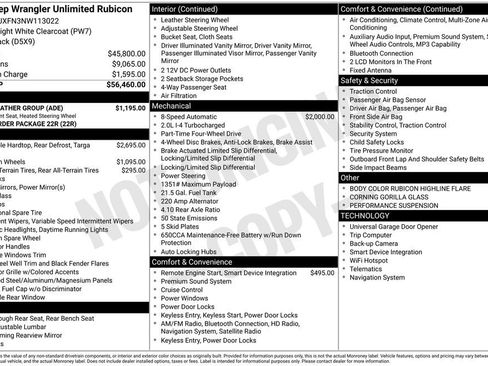 Certified 2022 Jeep Wrangler Unlimited Rubicon w/ Cold Weather Group AWD/4WD image 31