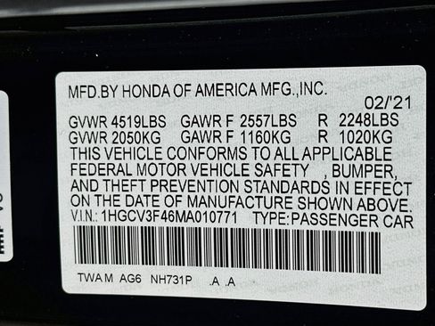 Used 2021 Honda Accord EX image 31