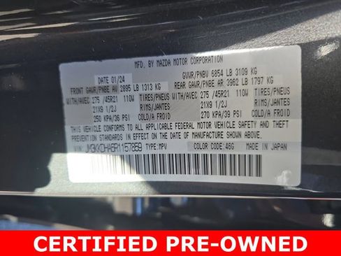 Certified 2024 MAZDA CX-90 Plug-In Hybrid w/ Premium Pkg image 37