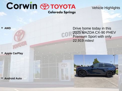 Used 2025 MAZDA CX-90 Plug-In Hybrid w/Premium Sport AWD/4WD image 6