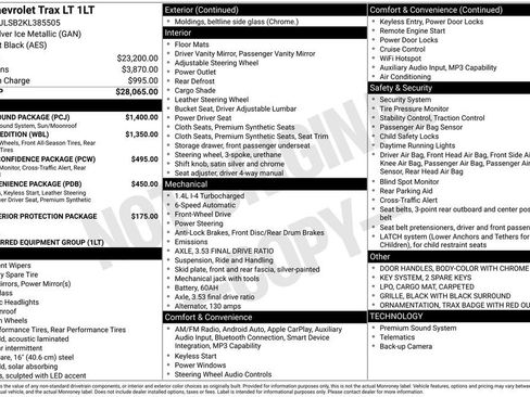Used 2019 Chevrolet Trax LT w/ Sun & Sound Package FWD image 11
