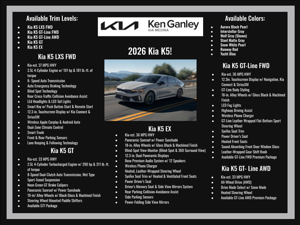 New 2026 Kia K5 LXS FWD image 28
