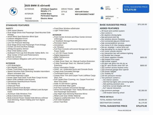 Used 2025 BMW i5 xDrive40 w/ Premium Package image 7