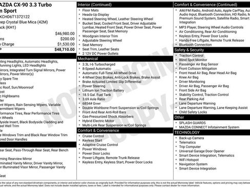 New 2026 MAZDA CX-90 3.3 Turbo w/ Premium Sport Pkg AWD/4WD image 6