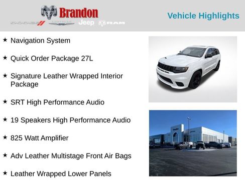 Used 2017 Jeep Grand Cherokee SRT AWD/4WD image 2