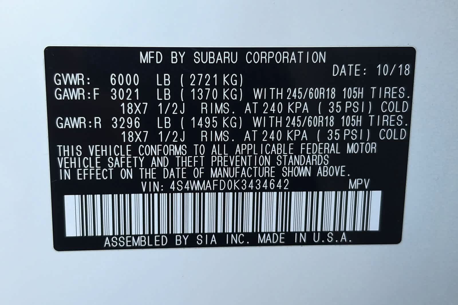 Used 2019 Subaru Ascent Premium w/ Popular Package #3 AWD/4WD image 32