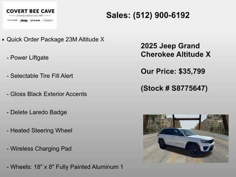 New 2025 Jeep Grand Cherokee Altitude RWD image 12