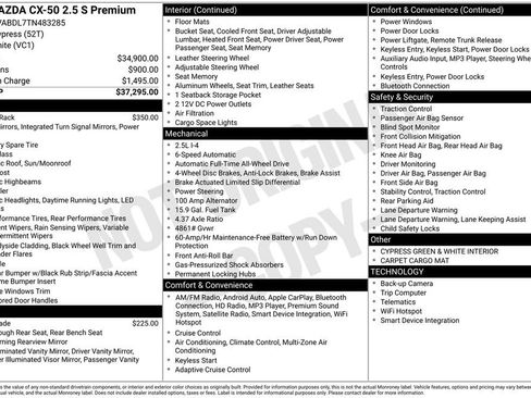 New 2026 MAZDA CX-50 AWD 2.5 S w/ Premium Package image 7