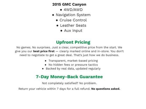 Used 2015 GMC Canyon SLT AWD/4WD image 2
