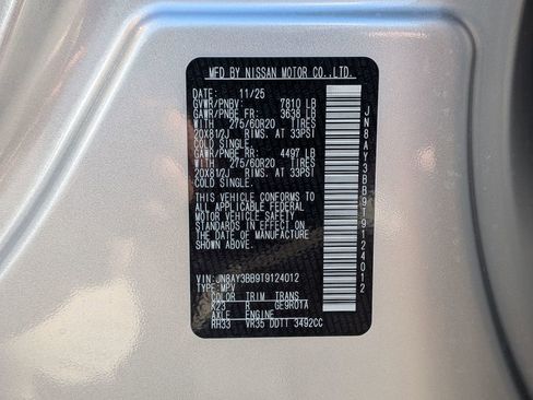 New 2026 Nissan Armada SL w/ Captain's Chari Seat Package image 35