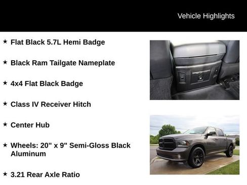 Used 2018 RAM 1500 Sport w/ Quick Order Package 26Q Night AWD/4WD image 8