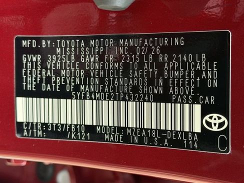 New 2026 Toyota Corolla LE image 25