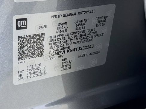 New 2026 Chevrolet Traverse RS w/ LPO, Floor Liner Package AWD/4WD image 29