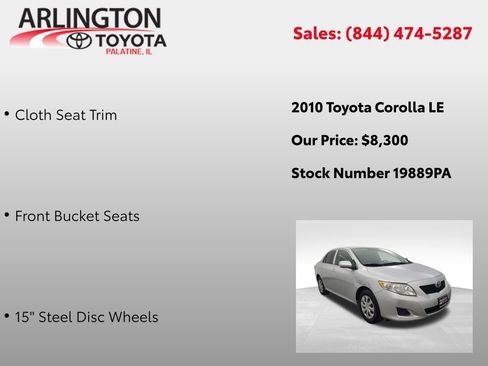 Used 2010 Toyota Corolla LE image 3