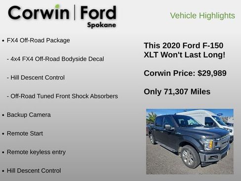 Used 2020 Ford F150 XLT w/ Equipment Group 302A Luxury AWD/4WD image 6