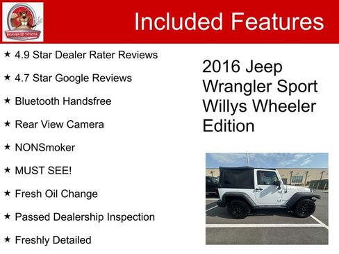 Used 2016 Jeep Wrangler Sport AWD/4WD image 5