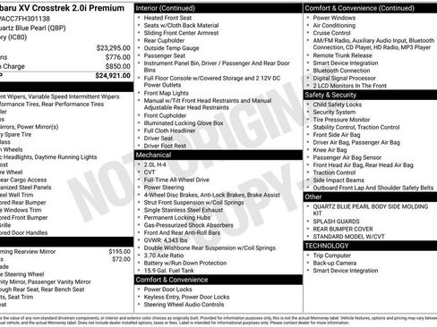 Used 2015 Subaru Crosstrek 2.0i Premium image 48
