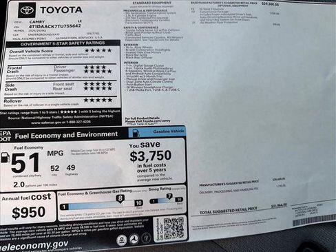 New 2026 Toyota Camry LE FWD image 22