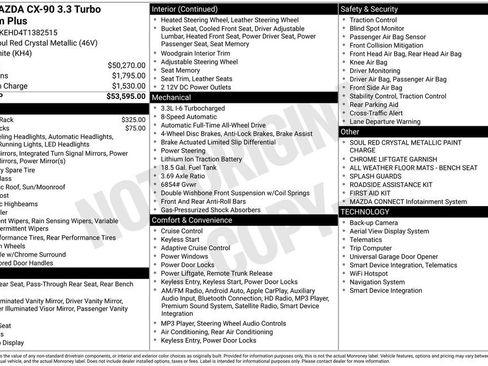 New 2026 MAZDA CX-90 3.3 Turbo w/ Premium Plus Pkg image 36